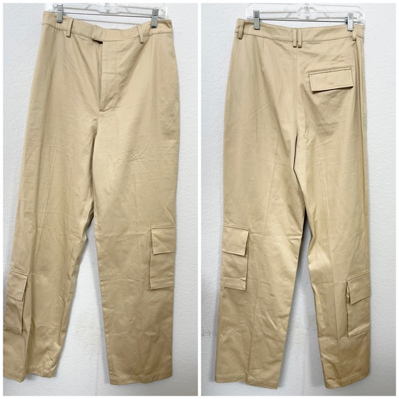 Helsa Revolve Chino Cargo Trousers Khaki Size Medium - Picture 3 of 3
